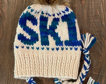 Womens Knit Ski Beanie/Hat