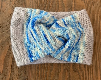 Detroit Lions inspired Twist Knit Ear Warmer, Women’s Knit Headband, Twisted Knit Headband for Women, Headband for Women