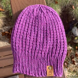 Unisex Knit Beanie/Hat Purple