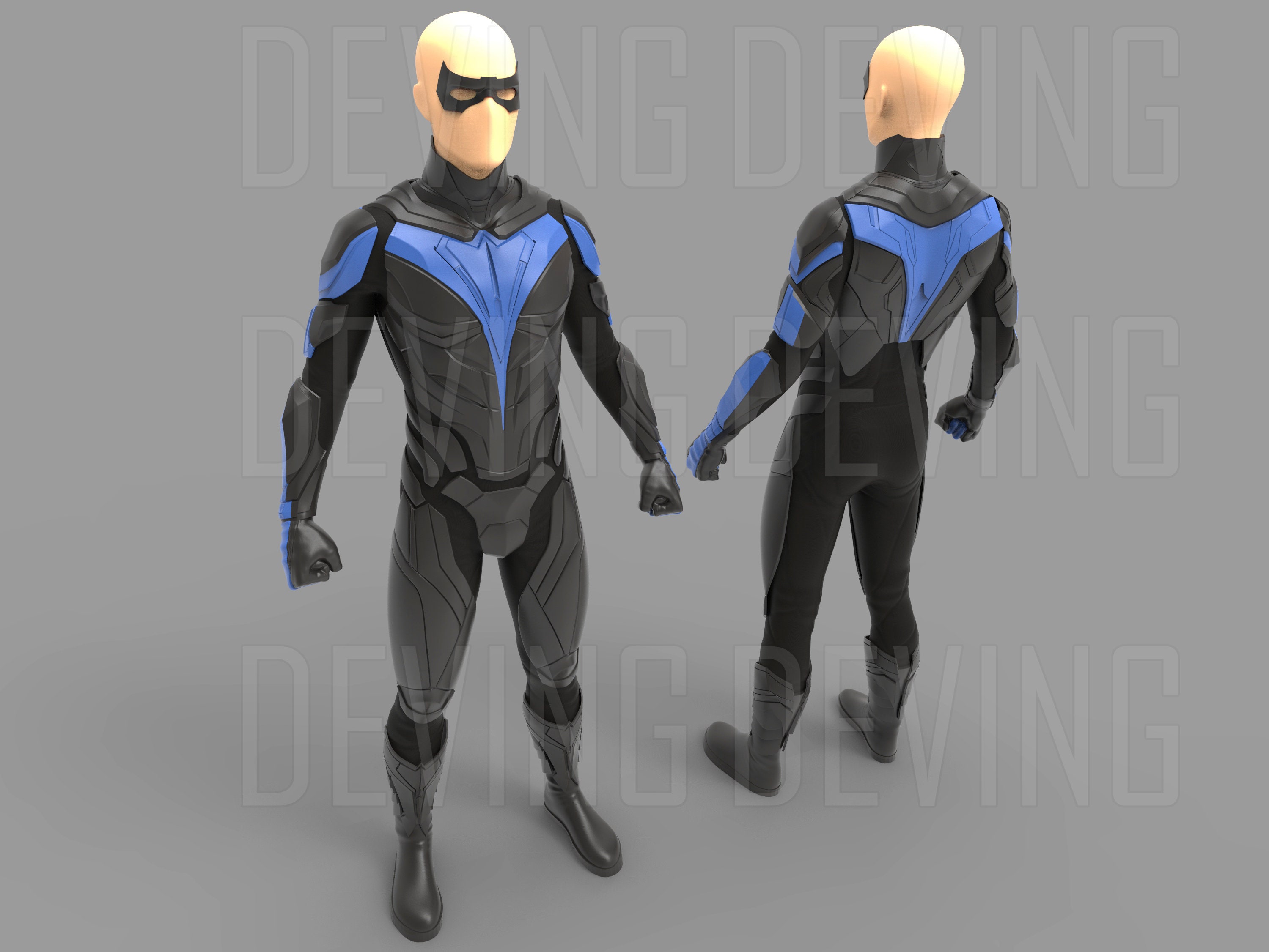 DCU TITANS NIGHTWING 3D Printable Full Armor (Instant Download) 