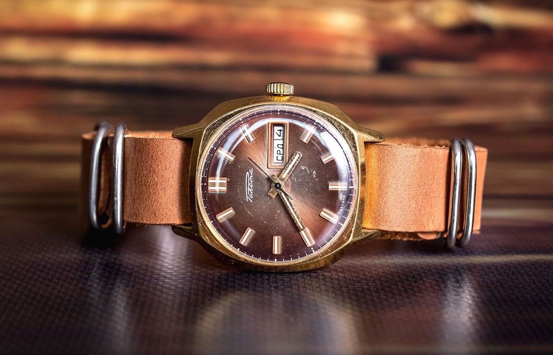 Rocket Watch Vintage Mechanical Rare 1970s Retro Mens Wristwatch