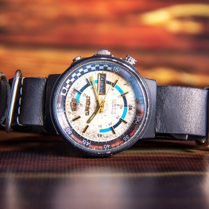 Orient watch Japan watch Vintage watch Automatic watch Mechanical watch Rare watch Original watch Mens wristwatch Working watch Old watch