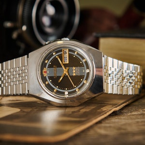 Orient watch Japan watch Vintage watch Automatic watch Mechanical watch Original watch Rare watch Mens wristwatch Retro wristwatch
