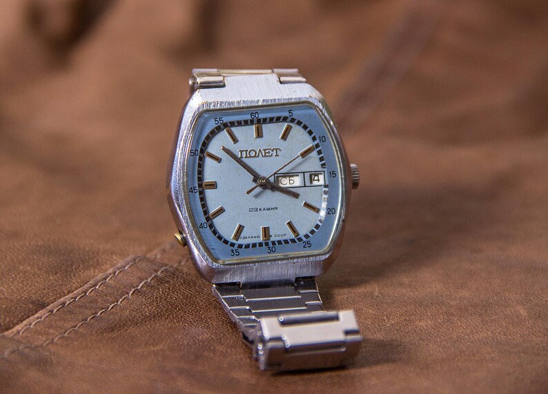 Flight watch Vintage mechanical Rare 70s retro mens Automatic watch Collectible original working watch 23J cal2627 luxury dress Gift for him image 2