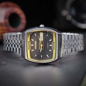 Citizen watch Japan watch Vintage watch Automatic watch Mechanical watch Original watch Rare watch Mens wristwatch Retro wristwatch