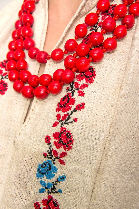 Vintage dress Handmade dress Embroidered shirt Ha… - image 5