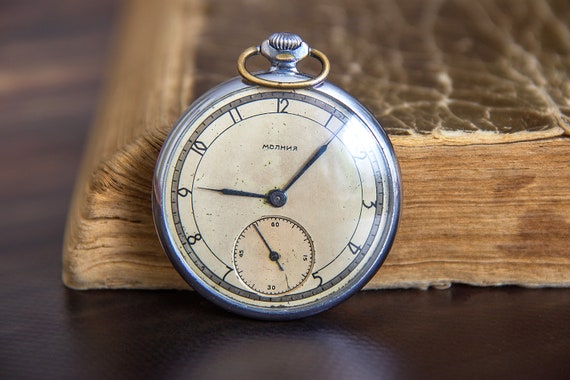 Molnija watch Pocket watch Mechanical watch Sovie… - image 2