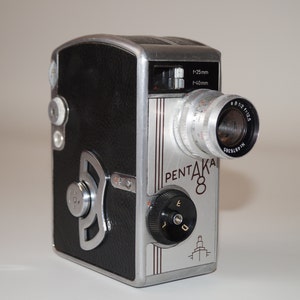 German movie camera Pentaka 8 Collectible camera Pentaka 8 camera Old movie camera Made in Germany Vintage movie camera Old camera image 1