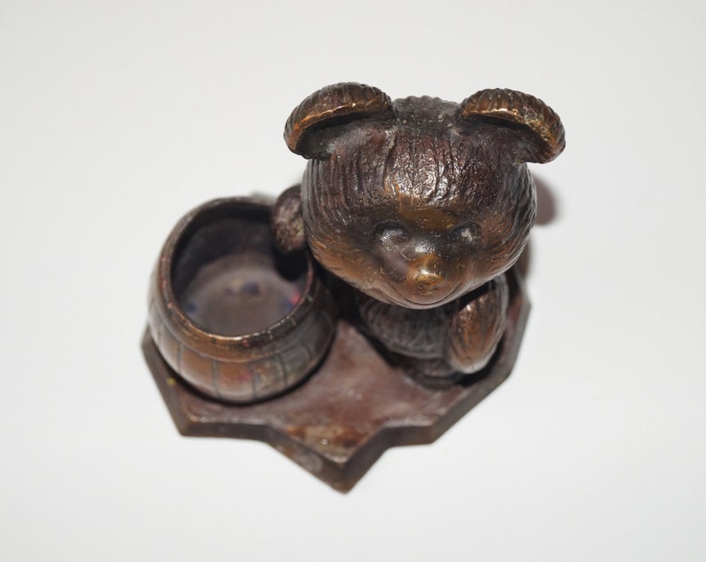 Bear figure Soviet Bear figure Collection figure Made in ussr Gift figure Metal sculpture Gift for him Bronze Bears Vintage metal Bear zdjęcie 6