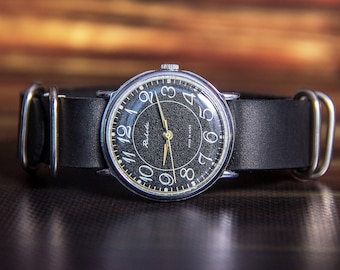 Rocket watch Vintage mechanical Rare 60s retro mens watch Collectible original working watch 19J cal 2609 dress NATO Gift for him