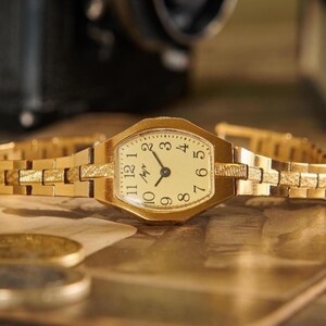Beam watch Vintage mechanical Rare 1990s Ladies watch Collectible working hand wind 17J cal 1801 luxury dress metal bracelet Gift for her