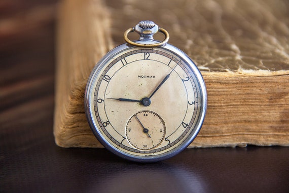 Molnija watch Pocket watch Mechanical watch Sovie… - image 5