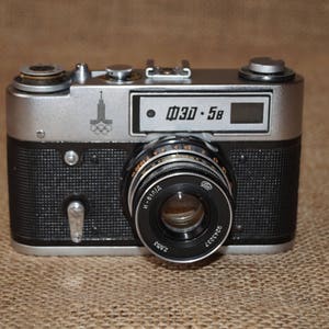 Fed-5v-Olympics Soviet photo camera Original camera Made in ussr Working camera Rare camera USSR camera Collectable camera Soviet camera image 3