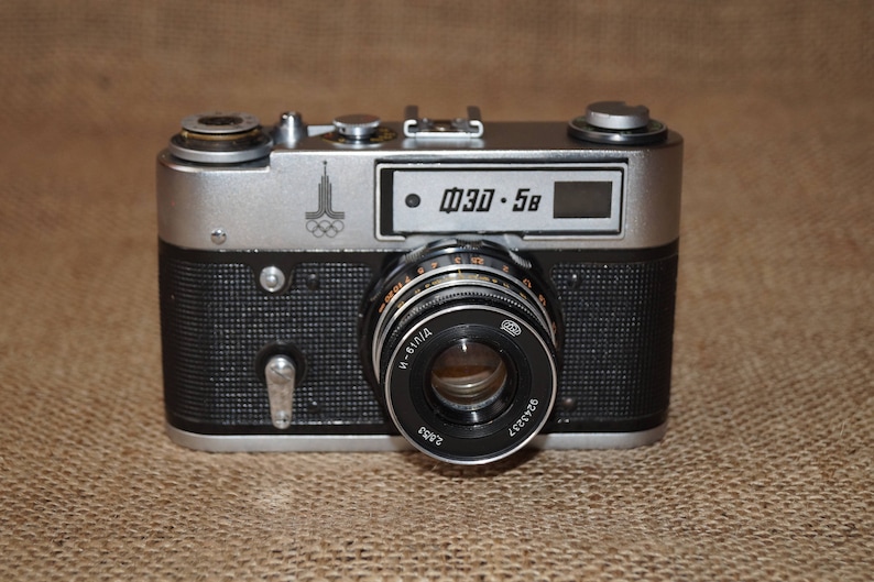 Fed-5v-Olympics Soviet photo camera Original camera Made in ussr Working camera Rare camera USSR camera Collectable camera Soviet camera image 3