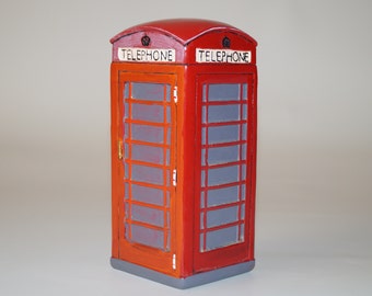 Telephone piggy bank Telephone money tin London collectable Piggy bank Public phone box Money box Telephone box London piggy bank