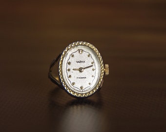 Chaika watch Ring watch Ladies watch Mechanical watch USSR watch Original watch Watches for women Vintage ring watches Womens ring watch