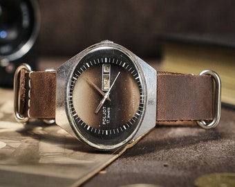 Poljot watch Mechanical watch Poljot stadium USSR watch Collectible watch Original watch Made in ussr Rare watch Mens gift Vintage watch