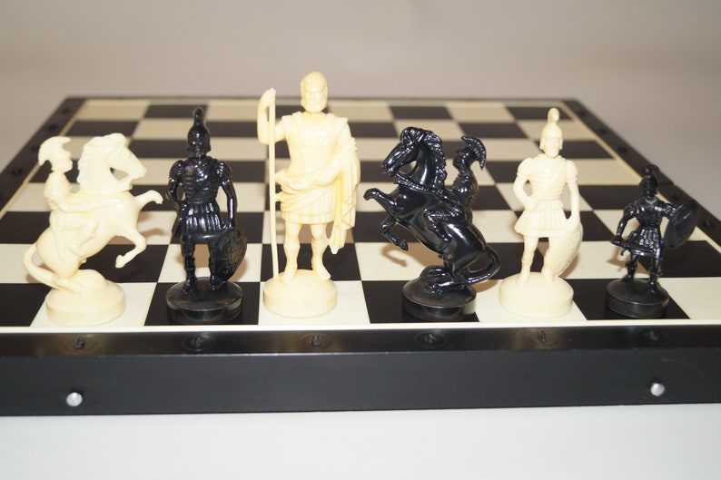 Chess with defects Plastic chess Soviet chess USSR chess Retro game Soviet chess set Plastic game Board game Collectible chess Vintage chess image 10