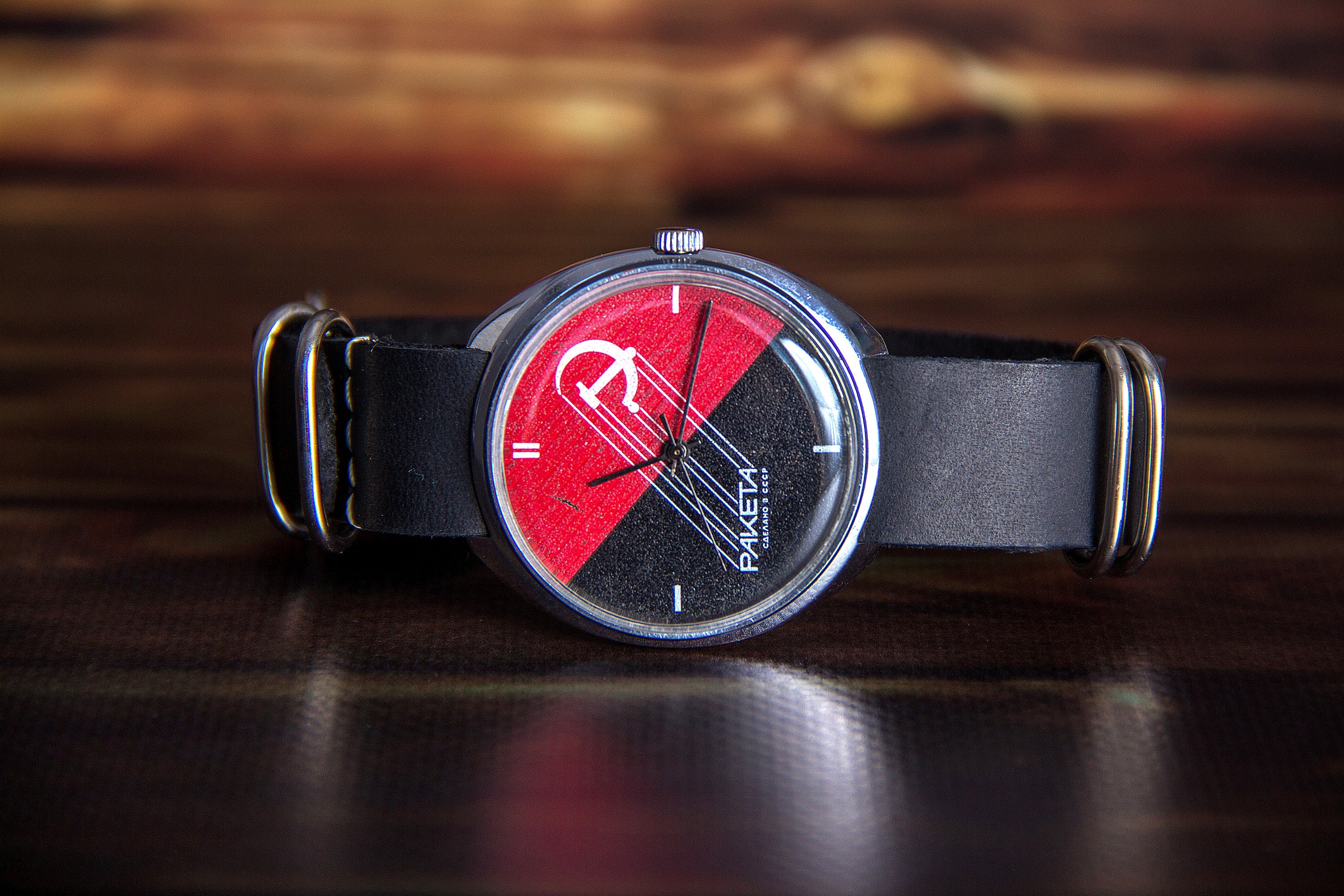 Rocket Watch Vintage Mechanical Rare 1970s Retro Mens Wristwatch