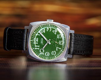 Victory Watch Vintage Mechanical Rare 1970s Retro Mens Watch
