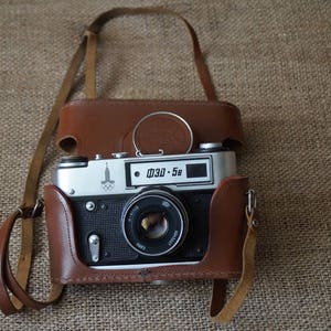 Fed-5v-Olympics Soviet photo camera Original camera Made in ussr Working camera Rare camera USSR camera Collectable camera Soviet camera image 1