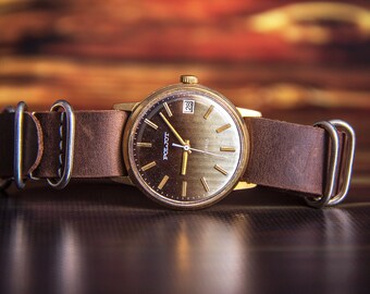 Flight watch Vintage mechanical Rare 70s retro mens watch Collectible original working watch hand wind 17J cal2614 luxury dress Gift for him