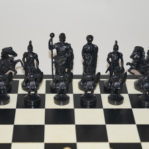 Chess with defects Plastic chess Soviet chess USSR chess Retro game Soviet chess set Plastic game Board game Collectible chess Vintage chess image 6