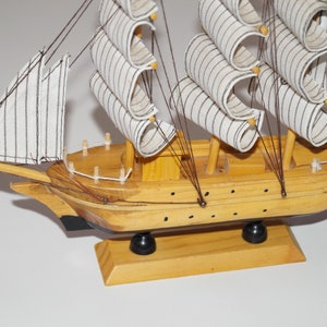 Wooden ship Rare ship Decorative ship Collectible ship Sailing ship Collectible boat Antique ship Soviet ship Old ship Ship decor USSR ship image 10