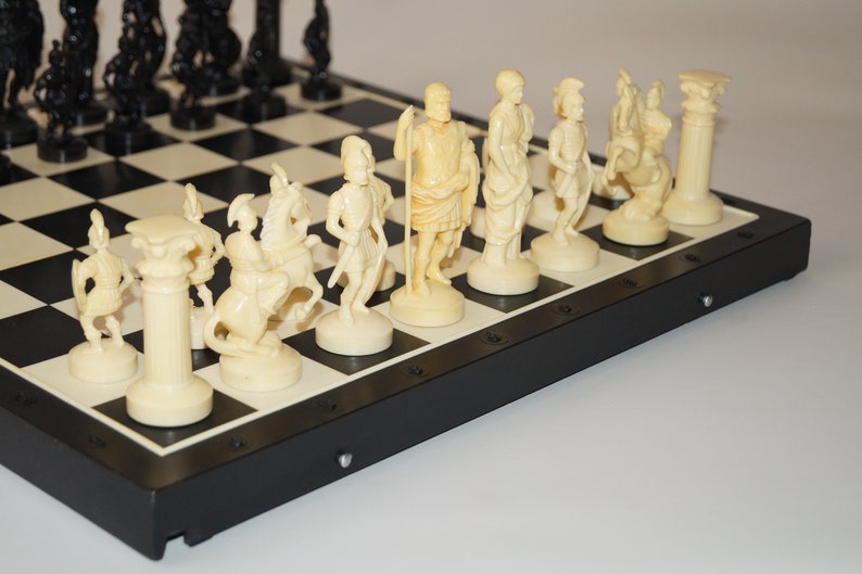 Chess with defects Plastic chess Soviet chess USSR chess Retro game Soviet chess set Plastic game Board game Collectible chess Vintage chess image 4