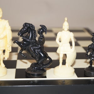 Chess with defects Plastic chess Soviet chess USSR chess Retro game Soviet chess set Plastic game Board game Collectible chess Vintage chess image 2