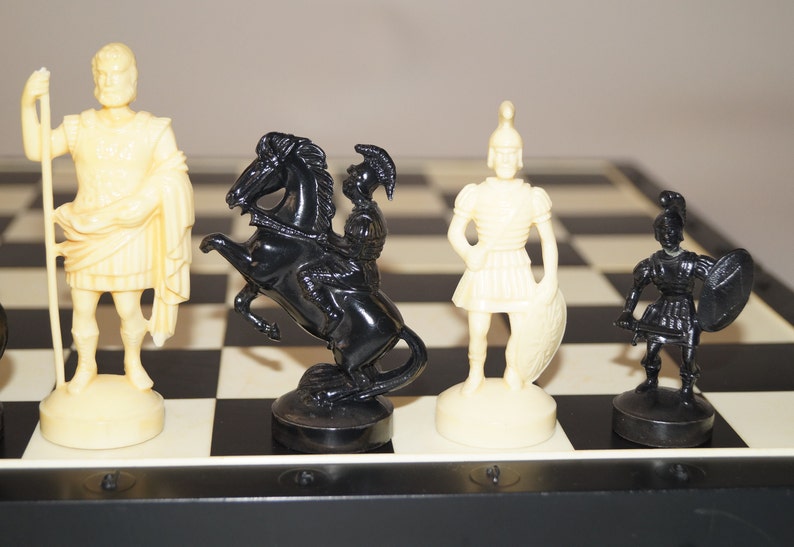 Chess with defects Plastic chess Soviet chess USSR chess Retro game Soviet chess set Plastic game Board game Collectible chess Vintage chess image 2