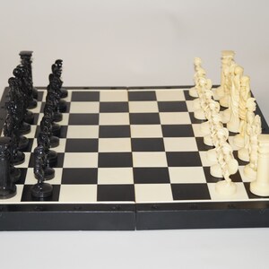Chess with defects Plastic chess Soviet chess USSR chess Retro game Soviet chess set Plastic game Board game Collectible chess Vintage chess image 8