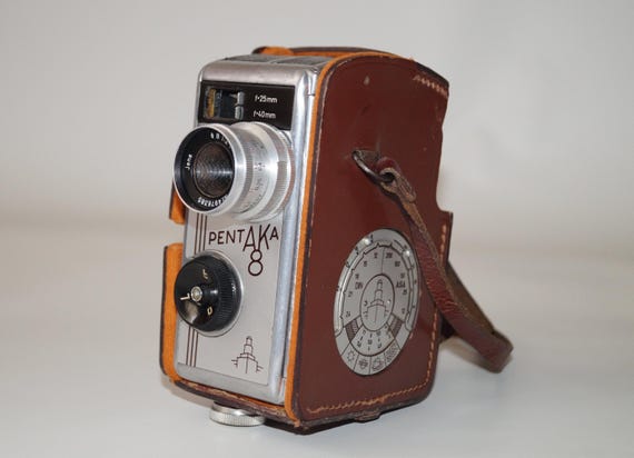 German Movie Camera Pentaka 8 Collectible Rare 1950s Original