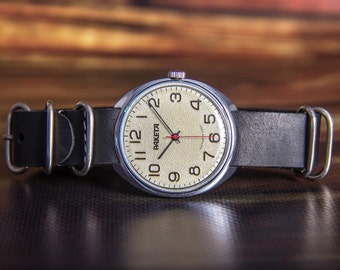 Rocket Watch Vintage mekanisk sällsynt 70-tals retro herrklocka Samlarklocka original fungerande klocka 19J cal2609HA klänning NATO present till honom