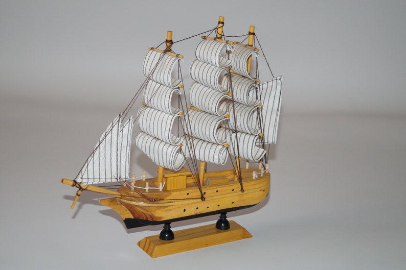 Wooden ship Rare ship Decorative ship Collectible ship Sailing ship Collectible boat Antique ship Soviet ship Old ship Ship decor USSR ship image 9