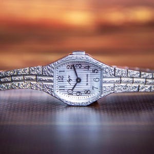 Beam watch Vintage mechanical Rare 1980s Ladies watch Collectible working hand wind 16J cal 1601 luxury dress metal bracelet Gift for her