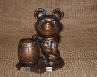 Bear figure Soviet Bear figure Collection figure Made in ussr Gift figure Metal sculpture Gift for him Bronze Bears Vintage metal Bear