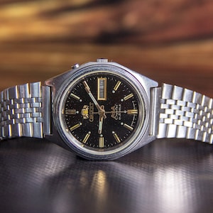 Orient watch Automatic watch Mechanical watch Japan watch Original watch Vintage watch Rare watch Mens wristwatch Retro wristwatch Old watch