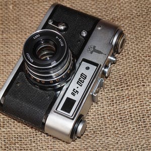 Fed-5v-Olympics Soviet photo camera Original camera Made in ussr Working camera Rare camera USSR camera Collectable camera Soviet camera image 7