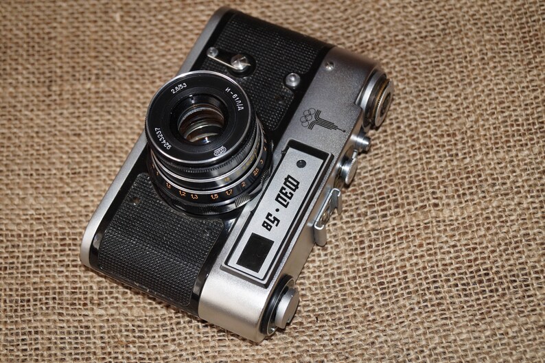 Fed-5v-Olympics Soviet photo camera Original camera Made in ussr Working camera Rare camera USSR camera Collectable camera Soviet camera image 7