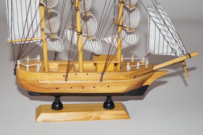 Wooden ship Rare ship Decorative ship Collectible ship Sailing ship Collectible boat Antique ship Soviet ship Old ship Ship decor USSR ship image 8