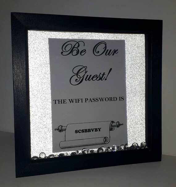 Wifi Frame Be Our Guest Home Decor Personalised Picture Image 0