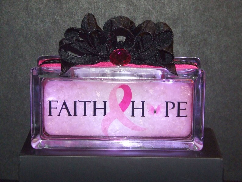 Breast Cancer Awareness Decor Faith And Hope Lighted Etsy