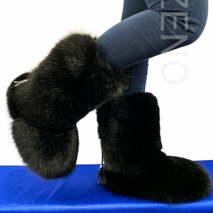 Big fluffy boots online