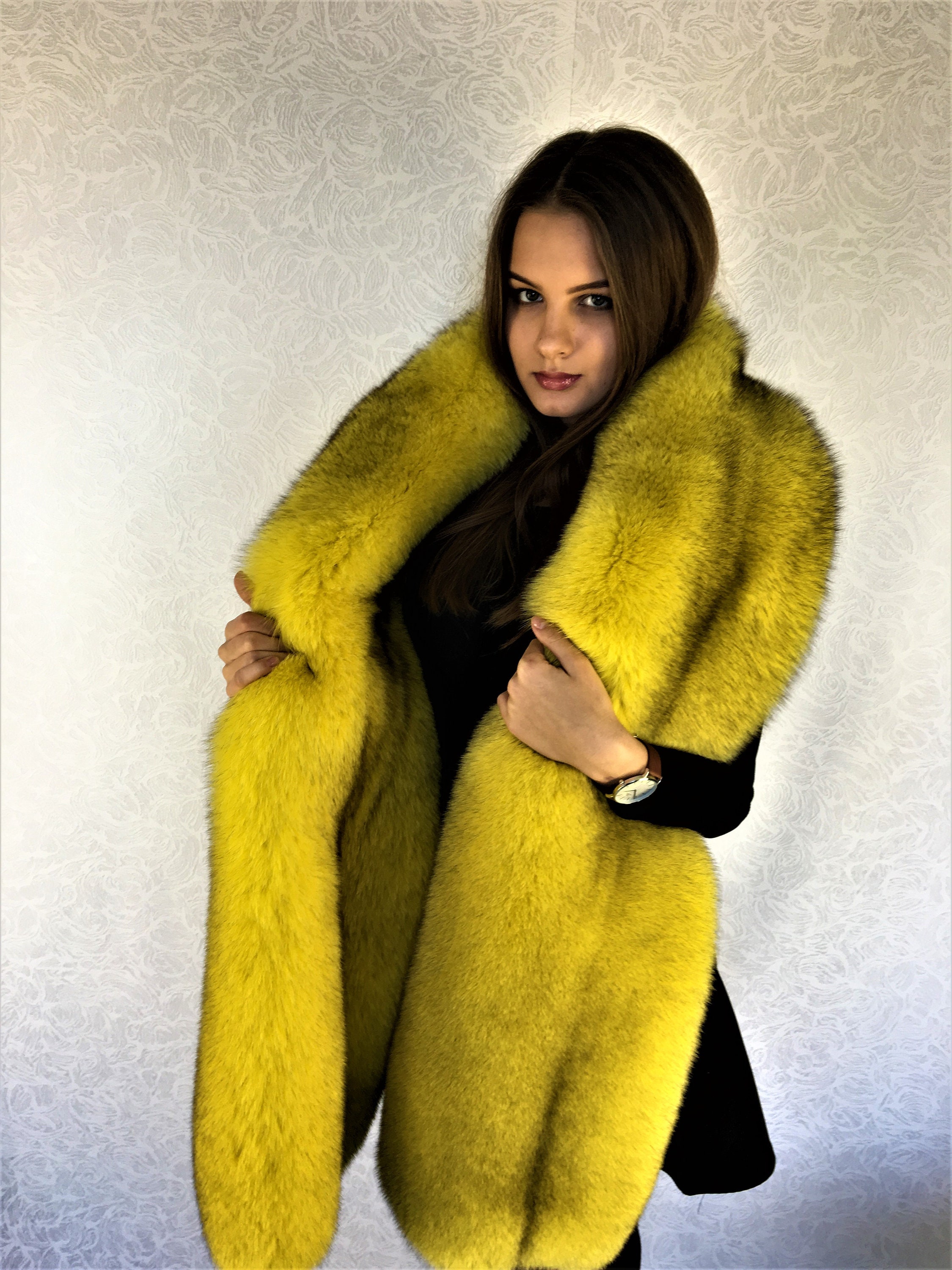 Extra lange doppelseitige Fuchs Pelz Stola 78' 200cm | Etsy