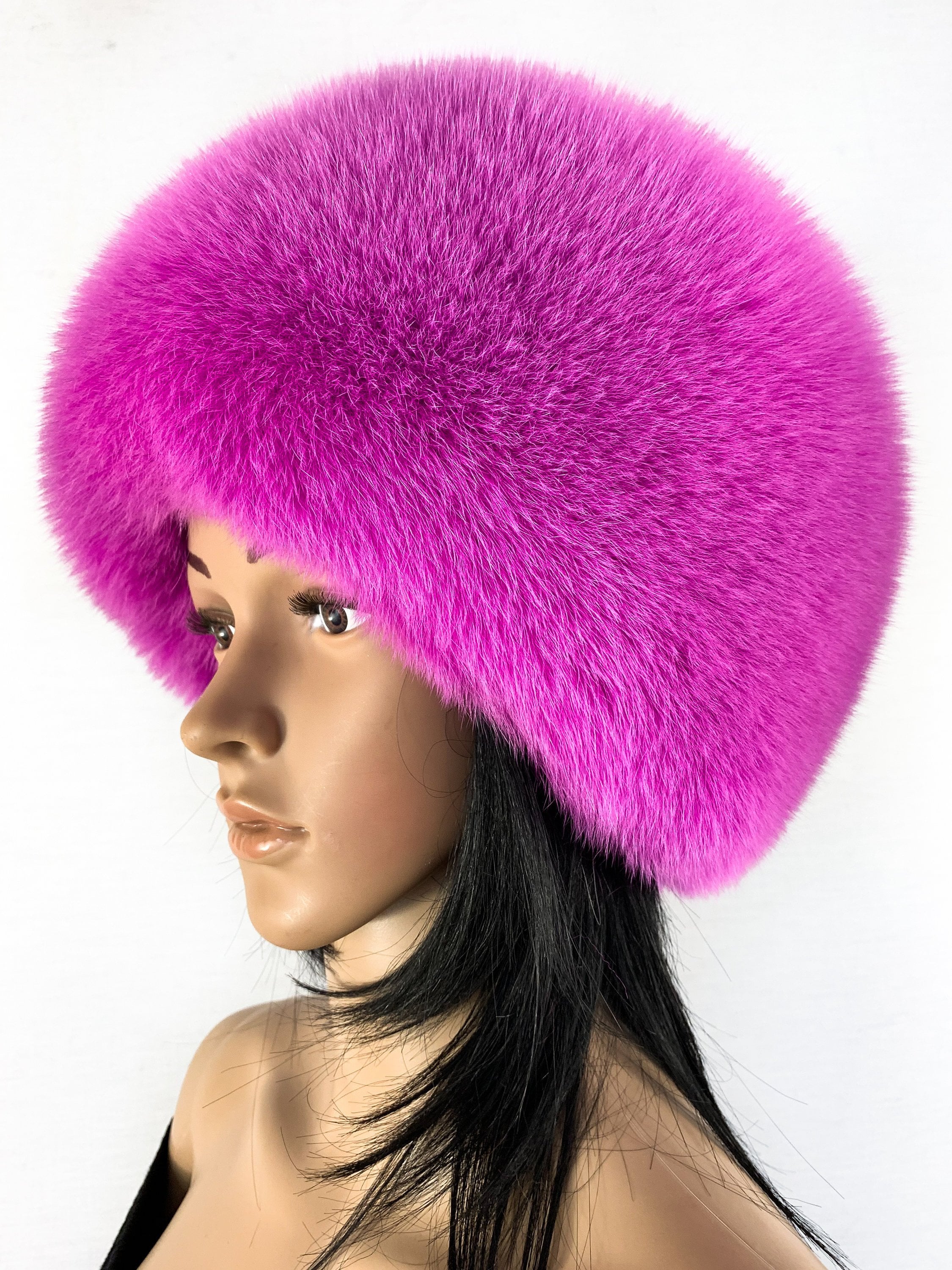Arctic Fox Fur Hat Saga Furs Full Round 