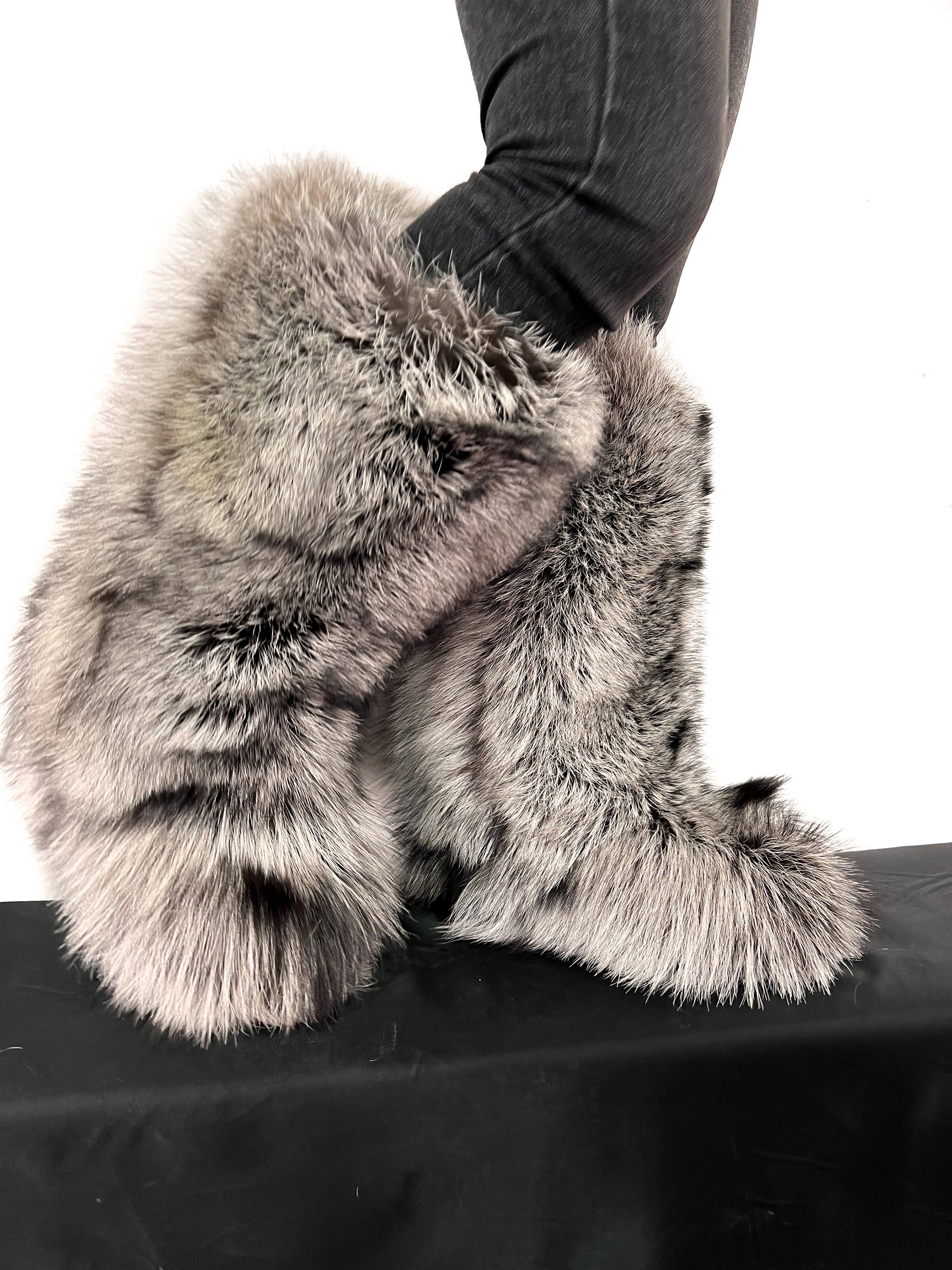 Fox fur boots sale