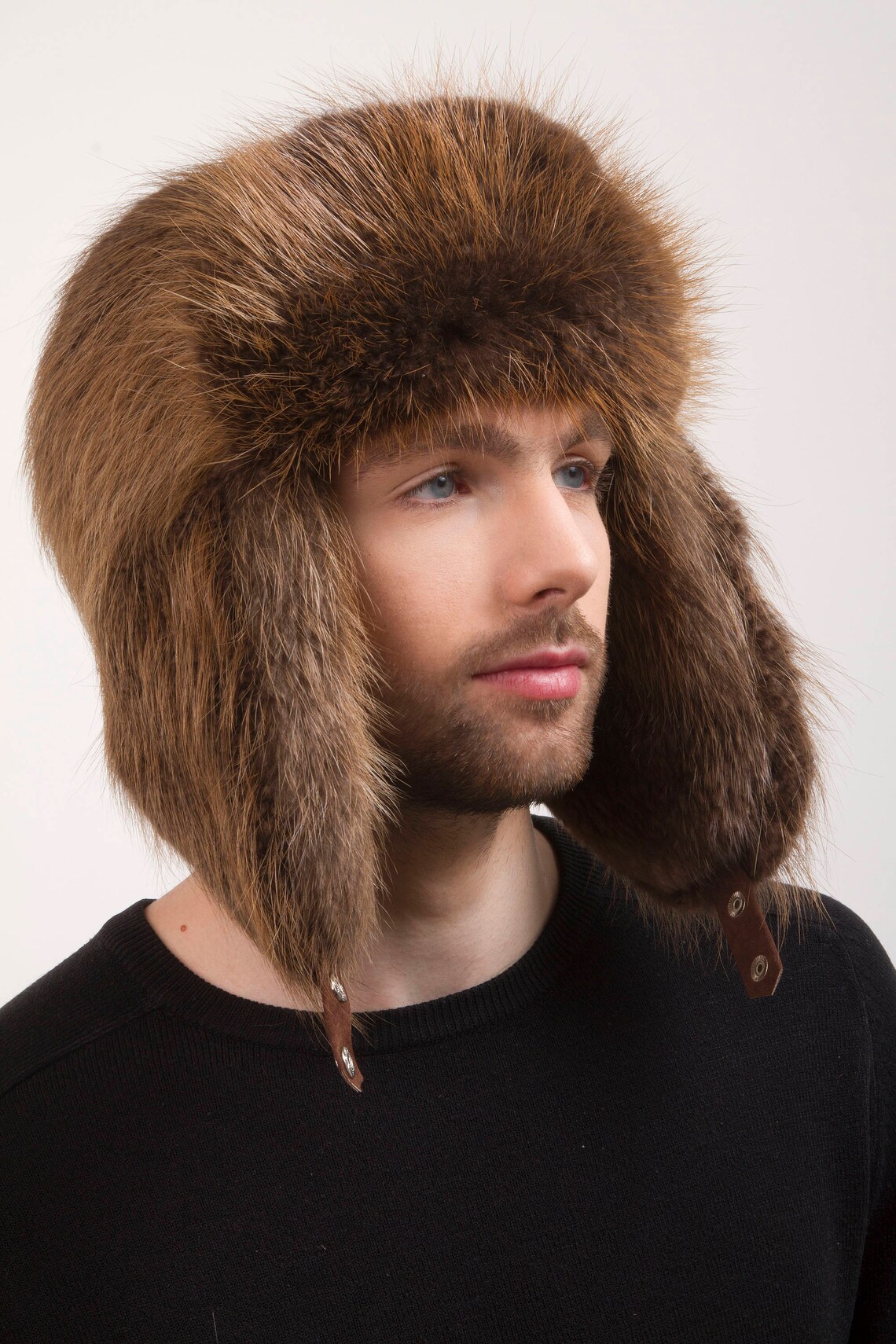 Beaver Fur Full Trapper Hat for a Men's 2223' Ushanka Etsy