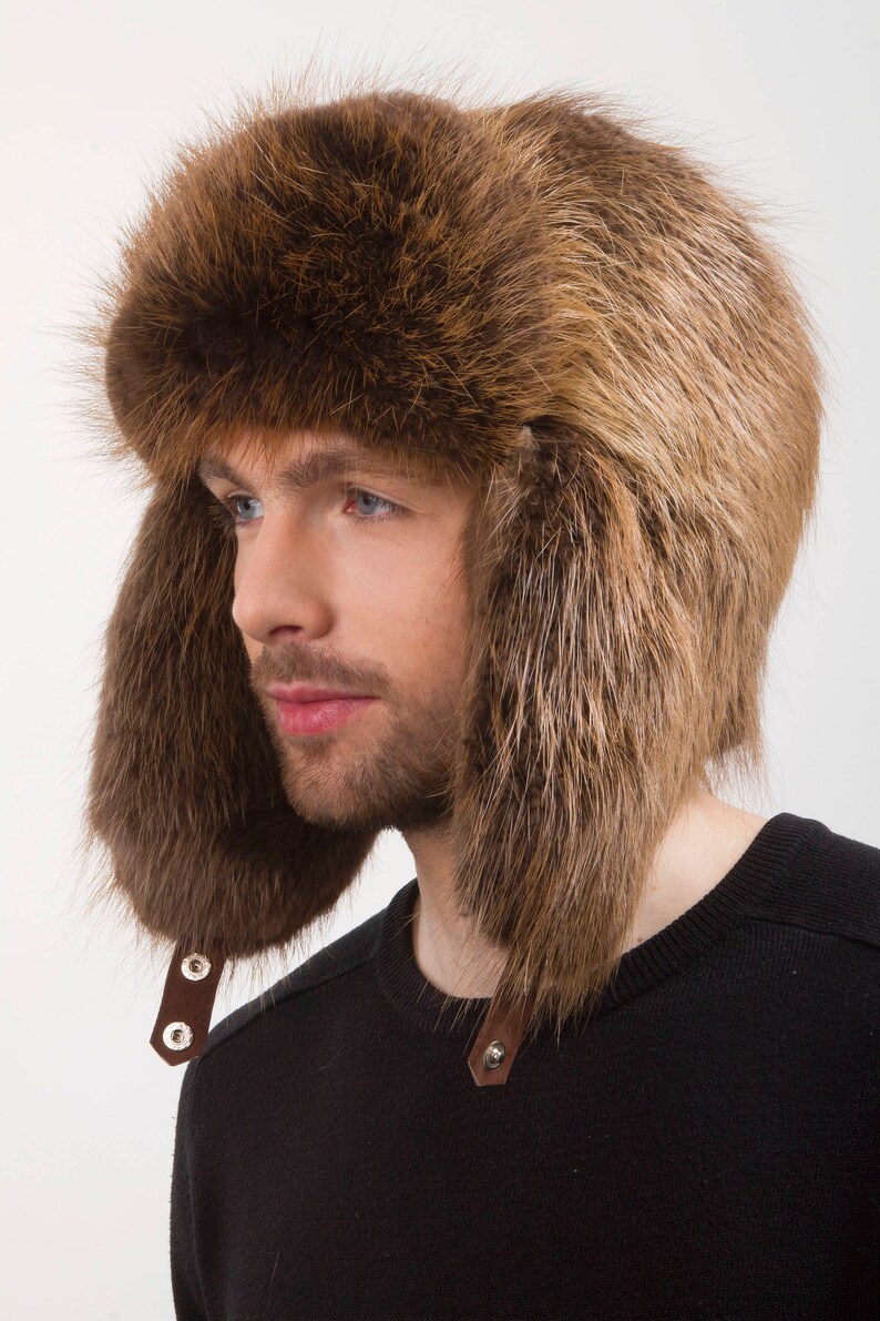Beaver Fur Full Trapper Hat for a Men's 2223' Ushanka Etsy