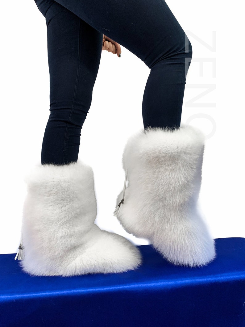 Double-sided Arctic Fox Fur Boots for Outdoor Arctic Boots - Etsy